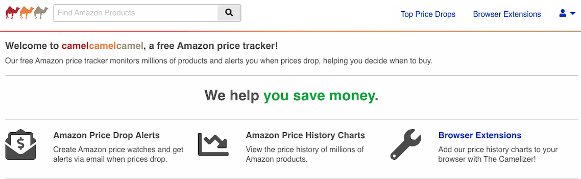 Tools for Amazon FBA - camelcamelcamel